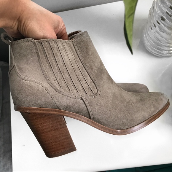 Nine West Shoes - NINE WEST SUADE GREY CHUNKY HEEL BOOTIES!